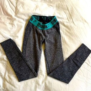 Teal/Gray Gymshark Flex Leggings